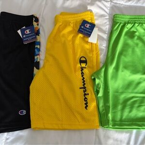 Champion Kids' Shorts Trio - Black, Yellow, Green